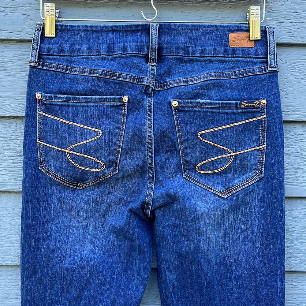 Seven7 Women's Skinny Jeans - Dark Blue Indigo - Picture 5 of 14